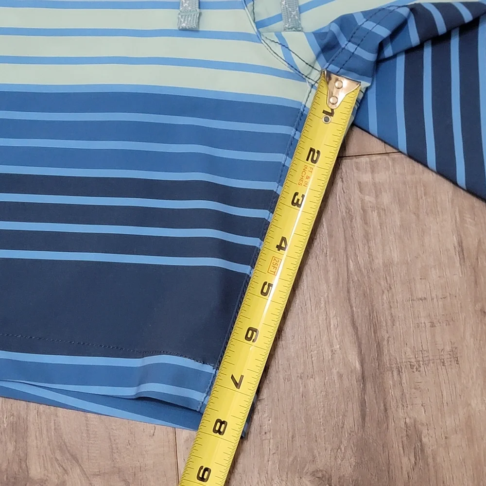 Southern Tide Blue Striped Swim Trunks